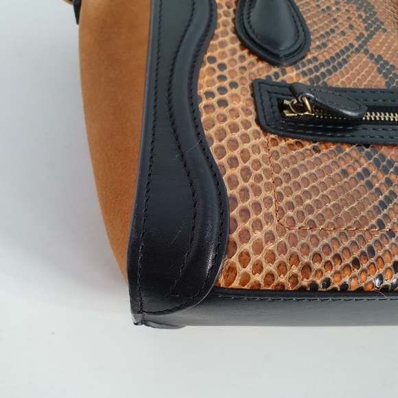 Celine Python / suede Nano Bag - Picture 10 of 13